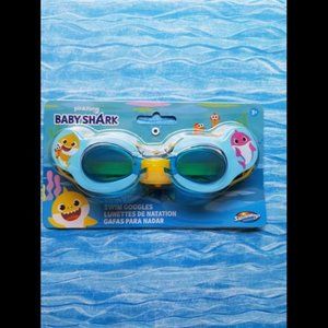 Baby Shark Pinkfong Navy Blue Swim kid Goggles /Adjustable Head Strap Age:3+